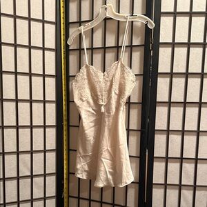 Chic Cream Satin Teddy. Small.